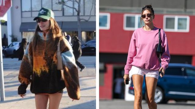 Hailey Bieber Wears Tiny Biker Shorts to Lunch With Lori Harvey and Justine Skye